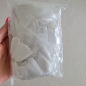 All White Nails - 500pcs